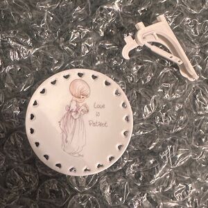 Precious Moments Decorative Plate with Heart Cutouts